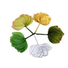 24 pçs folhas verdes flor artificial para decoração de casamento guirlanda folha de rosa folhagem decorativa artesanato flores falsas plantas 2024 - compre barato