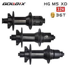 Goldix cubo de bicicleta 350 32 buracos sem logotipo versão mountain bike diy hub hg/xd/ms 141x10 148x12 estrutura catraca cubos mtb 2024 - compre barato