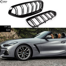 G29 Front Bumper Grille Piano Gloss Black Front Kidney Radiator Grilel 2-Slat ABS Fit For BMW Z4 G29 Roadster 2019+ 2024 - buy cheap