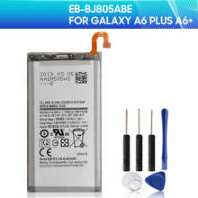 SAMSUNG оригинальный EB-BJ805ABE батареи для Samsung Galaxy A6 Plus A6 + A605 J6 + J805 3500mAh подлинный аккумулятор + Инструменты 2024 - купить недорого