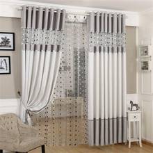 Prata cinza europeu de luxo cortinas ninho pássaro emendado cortina bordado tule para sala estar cozinha quarto voile wp221 #4 2024 - compre barato
