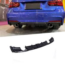 Carbon Fiber Rear Bumper Exhaust Diffuser Lip With LED Light For BMW 3 Series F30 F35 318i 320i 328i 335i 340i M Sport 2012-2018 2024 - buy cheap