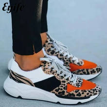 Tênis femininos todas as temporadas, calçados esportivos, moda mix de cores, com estampa de leopardo, cadarço, para áreas externas, tamanho largo, 2021 2024 - compre barato