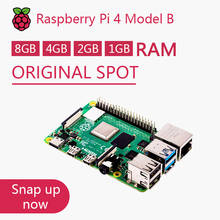 Материнская плата Raspberry Pi 4 Model B, официальная оригинальная макетная плата, ОЗУ 2 ГБ 4 ГБ 8 ГБ 4 ядра, ЦП 1,5 ГГц, 3 скорости, чем Pi 3B + 2024 - купить недорого