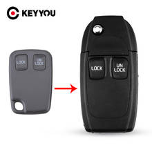 KEYYOU-funda de llave de coche para Volvo, cubierta de control remoto plegable para XC70 XC90 V50 V70 S60 S80 C30 Fob de repuesto, 2/34/5 botones 2024 - compra barato