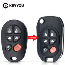 KEYYOU Replace 3/4/5/6 Buttons Remote Controls Car Key Shell Housing Case For Toyota Sienna Highlander Sequoia Avalon 2004-2016 2024 - buy cheap