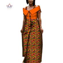 Free Shipping African Print Dresses Bazin Riche Sling dress Africa Traditional Clothing Dashiki Long Party Dress WY3725 2024 - buy cheap