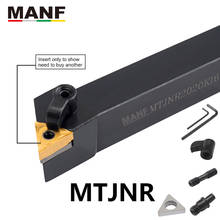 MANF  Lathe Turning Tool 16mm MTJNR2020K16 External Turning ToolHolder Tungsten Carbide Tool Metal Turning Lathe Tools 2024 - buy cheap
