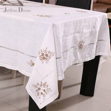 Top Country rustic Embroidery tablecloth quality round tablecloth dinning table cover home wedding decorative table cloth linen 2024 - buy cheap