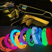 1m/2m/3m/5m Neon LED Car Interior Lighting Strips Auto LED Lights Garland EL Wire Rope Decorative Lamp Flexible Tube Accessory 2024 - buy cheap