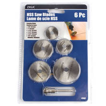 6pcs HSS Circular Saw Kit for Cut off Metal Rotary Blades Tool 3'' Discs Mandrel 2024 - buy cheap