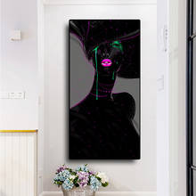 Абстрактные женские розовые губы зеленые слезы картина маслом на холсте куадросы плакаты и принты скандинавские настенные картины для гостиной 2024 - купить недорого