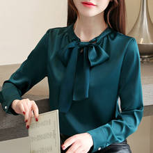Blusa femenina elegante de Chifón con manga larga para oficina, camisa elegante para mujer, Ropa de Trabajo, 2021 2024 - compra barato