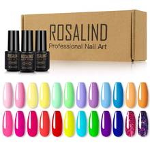 ROSALIND Nail Polish Set 24Pcs Varnishes Hybrid Soak Off UV LED Gel Semi Permanent Coat For Nail Art Design Manicure Varnishes 2024 - купить недорого