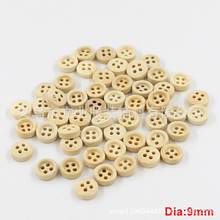 100pcs 9mm Wood Natural 4 Holes Sewing Buttons Embellishments For Cardmaking Scrapbooking DIY Crafts Bag Decorations 2024 - buy cheap