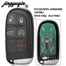 Jingyuqin chave remota de carro 433mhz id46, com 5 botões, para carros dodge/chrysler/jeep grand cherokee 2024 - compre barato