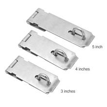 3/4/5 inch Stainless Steel Padlock Clasp Gate Hasp Staple Easy Install Door Lock Shed Latch Household Burglar-proof Hardware 2024 - buy cheap