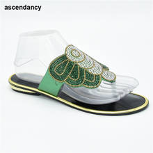 Zapatos de tacón bajo de lujo para mujer, calzado nigeriano de boda, Color verde, novedad de 2020 2024 - compra barato