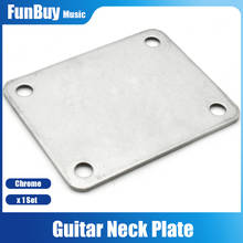 Chrome guitarra elétrica placa pescoço placa pescoço fix tl guitarra elétrica pescoço junta placa com logotipo fd 2024 - compre barato