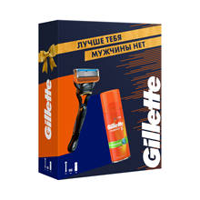 Conjunto de presente gillette fusion 5 (navalha com 1 cassete substituível + gel de barbear para pele sensível, 75ml) 2024 - compre barato