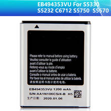 Replacement Battery EB494353VU EB494353VA for Samsung S5330 S5232 C6712 S5750 GT-S5570 I559 S5570 Phone Battery 1200mAh 2024 - buy cheap