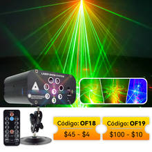 128 Patterns Disco Light RGB Stage Light DJ LED Laser Stage Projector Lamp DJ Light For Birthday Wedding Party With Remote 2024 - buy cheap