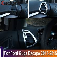 Для Ford Kuga Escape 2013 2014 2015 ABS хромированные аксессуары для интерьера автомобильный Стайлинг выходное отверстие кондиционера Крышка вентиляционного отверстия отделка 2024 - купить недорого