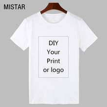 DIY Your like Photo or Logo Printed White Tops Cute Cartoon t shirt Women Short Sleeve Funny Casual T-shirt Graphic tee women 2024 - buy cheap