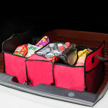 Organizador para porta-malas de carro, caixa organizadora multiuso de bolsos para armazenamento de alimentos, grande capacidade de carga 2024 - compre barato