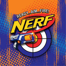 6x6ft  Ready Fire Nerf Gun Happy Birthday War Party Custom Photo Studio Seamless Background Backdrop Vinyl 180cm X 180cm 2024 - buy cheap