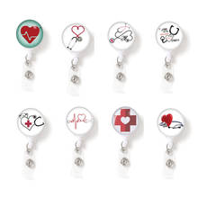 1pc Retractable Cartoon Nurse Students Worker Display ID Name Card Badge Holder Bank School Office Business Badge Reel Clip 2024 - buy cheap