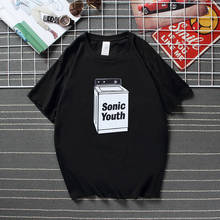 New Fashion Men's Streetwear Sonic Youth Washing Machine T Shirt  Hip hop T-Shirt For Men Top Cotton Short Sleeves Tshirt 2024 - buy cheap