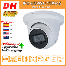 Dahua оригинальный IPC-HDW2431TM-AS 4MP HD POE Встроенный микрофон SD слот для карт H.265 IP67 30 м ИК Starlight IVS обновляемая купольная IP камера 2024 - купить недорого