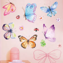 SHIJUEHEZI-pegatinas de mariposas para pared, pegatinas de vidrio de vinilo DIY para sala de estar, habitaciones de niños, decoración de la casa 2024 - compra barato