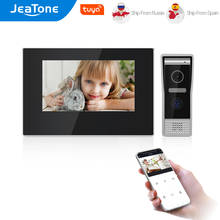 JeaTone Tuya Wi-Fi видео дверной звонок домофон 7 дюймов сенсорный экран монитор 1.0MP камера домофона с системой контроля доступа в режиме записи 2024 - купить недорого