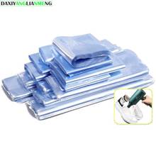 100pcs/lot  PVC Transparent heat Shrink Wrapping plastic bags for Gift packing product Heat Seal punches 2024 - buy cheap