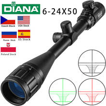 DIANA 6-24x50 AOE Tactics Rifle Scope Green red dot light Sniper Gear Hunting Optical sight Spotting scope for rifle hunting 2024 - buy cheap