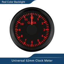 Novo 52mm 2 "formato do medidor de relógio 12 horas com luz de fundo vermelha (personalizado) 12v/24v para o carro do barco universal 2024 - compre barato
