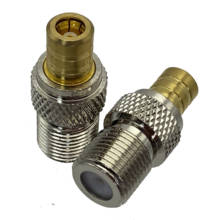 1 pces smb fêmea jack para f tv fêmea jack rf adaptador conector coaxial para rádio alta quanlity 2024 - compre barato