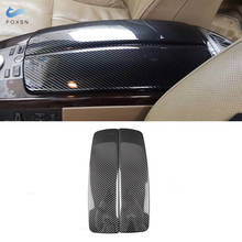 Para bmw série 7 e66 2002 - 2008 interior estilo do carro auto estiva tidying caixa de apoio de braço de fibra de carbono textura proteger tampas 2024 - compre barato