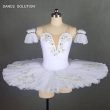Белая женская балетная пачка для выступлений на сцене, профессиональные Балетные костюмы, танцевальное платье для балерины BLL022 2024 - купить недорого
