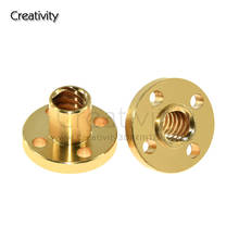 Creativity 8 Screw nut Brass 22mm Flange Nut For CNC 3D Printer Parts 8mm 4-Start Lead Screw 300mm long With Copper 2024 - buy cheap