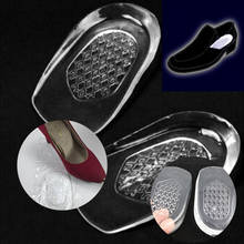 1Pair Silicone Feet Cushion Foot Heel Cup Elastic Half Insole Shock-absorbing Massage to Prevent Foot Pain Anti-fatigue Insole 2024 - buy cheap