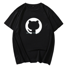 Camiseta de manga corta para hombre, camisa de github, pulpo, gato, programador de código abierto, geek, ropa 2024 - compra barato