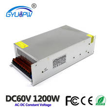 Switching Power Supply DC 60V 20A 1200W Switch Source Driver Transformer 220V AC DC60V SMPS for Industrial Equipment Machine 2024 - buy cheap