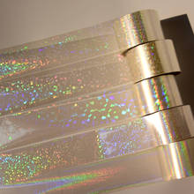 Лазерная прозрачная блестящая стеклянная фольга 120 м 2024 - купить недорого