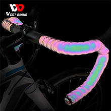 WEST BIKING Reflective Bike Handlebar Tape Quality EVA Shockproof Bike Cycling Bar Tape Wrap With Bar Plugs Bicycle Accessories 2024 - buy cheap