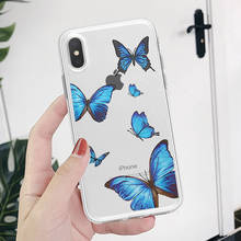 Colorful Butterfly Pattern Phone Case for IPhone 13 12 11 Pro Max 13Mini XS X XR 10 SE3 2020 6 8 7 Plus Transparent Cover Funda 2024 - buy cheap