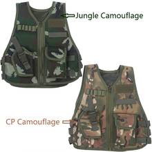 Детский армейский жилет, Детская камуфляжная одежда для охоты, защитное снаряжение для стрельбы, боевой тренировочный тактический жилет для охоты 2024 - купить недорого