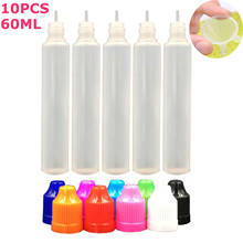 10PCS X 60ML LDPE Empty Long Pen Shaped Squeezable Liquid E Juice Oli Eye Dropper Bottles Jars Containers with Plastic Caps Tips 2024 - buy cheap